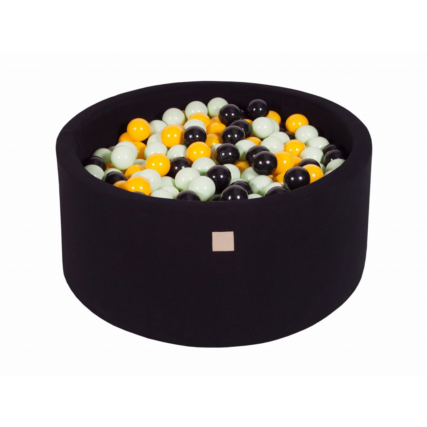 Round Ball Pit With 300 Balls, 90x40cm, Balck, Cotton