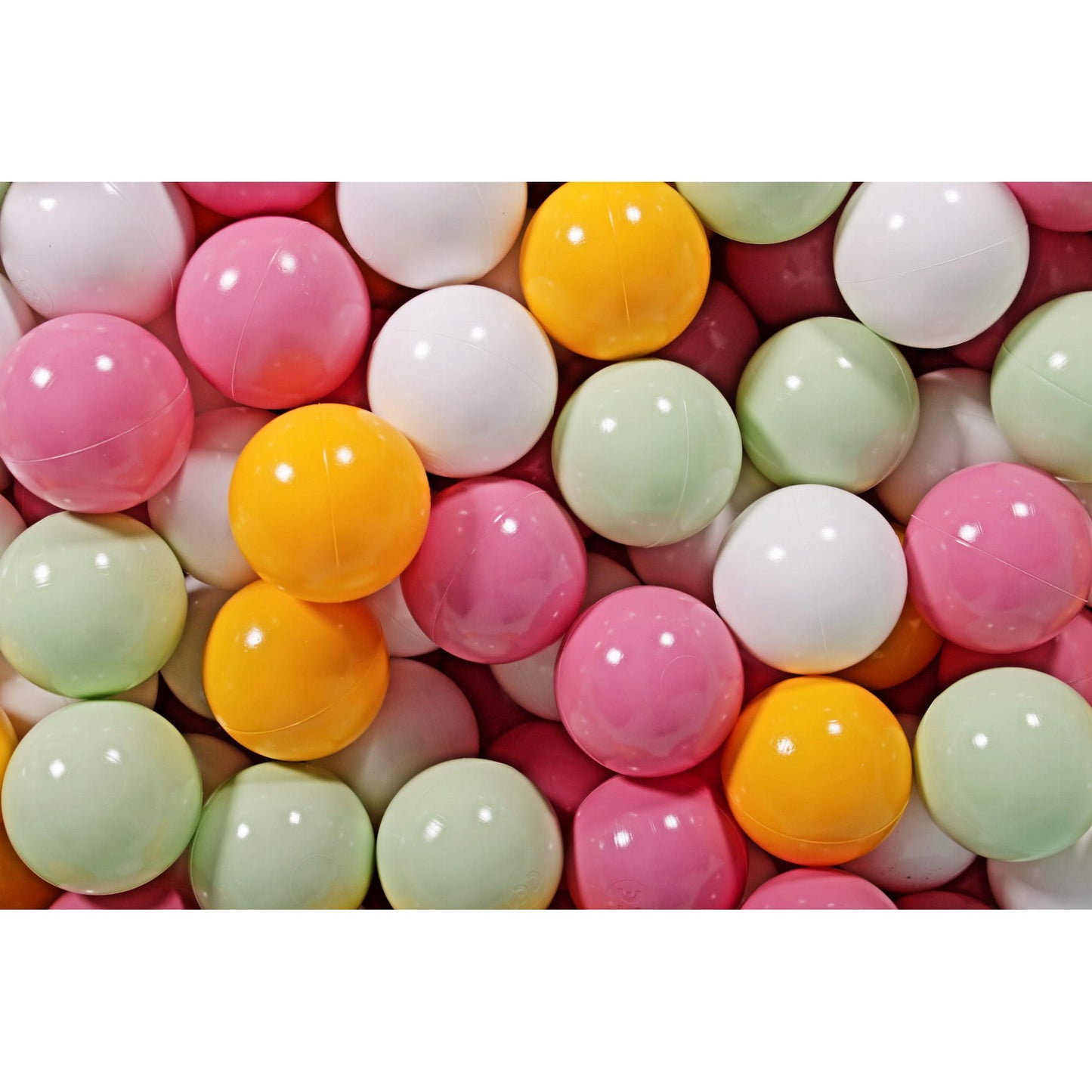 Baby Foam Round Ball Pit 90x40cm With 300 Balls 7cm Certified, Cotton, Mint: White/Mint/Light Pink/Yellow