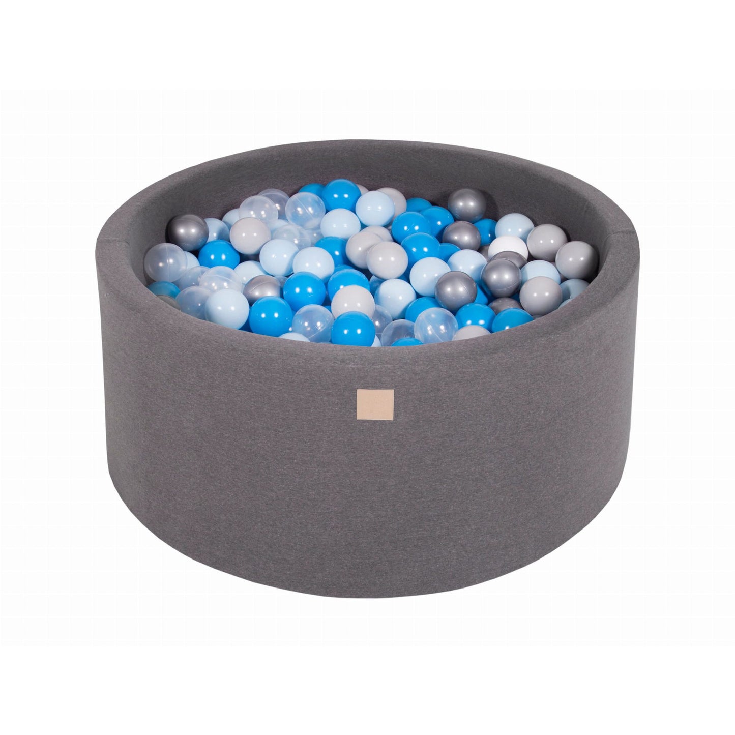 Round Ball Pit With 300 Balls, 90x40cm, Dark Grey, Cotton