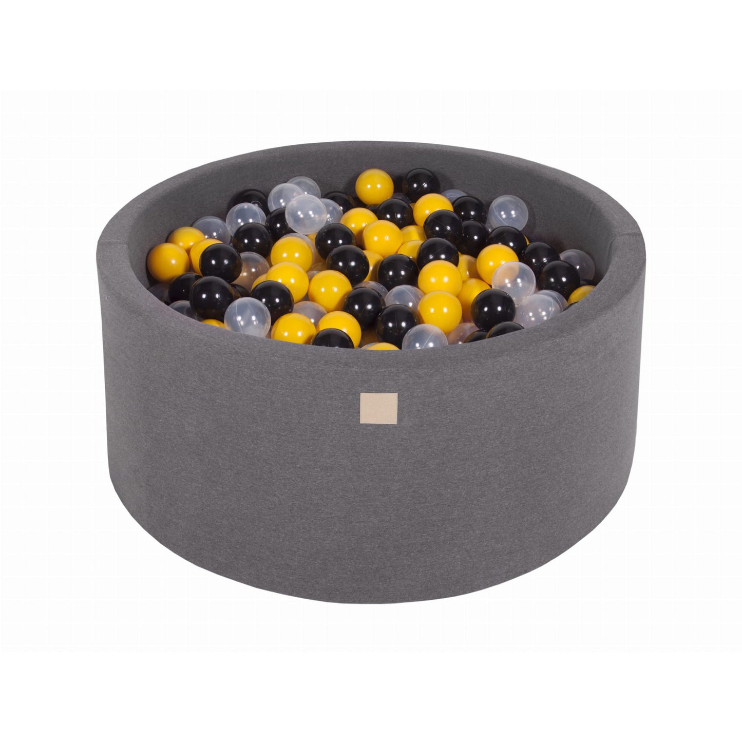 Round Ball Pit With 300 Balls, 90x40cm, Dark Grey, Cotton