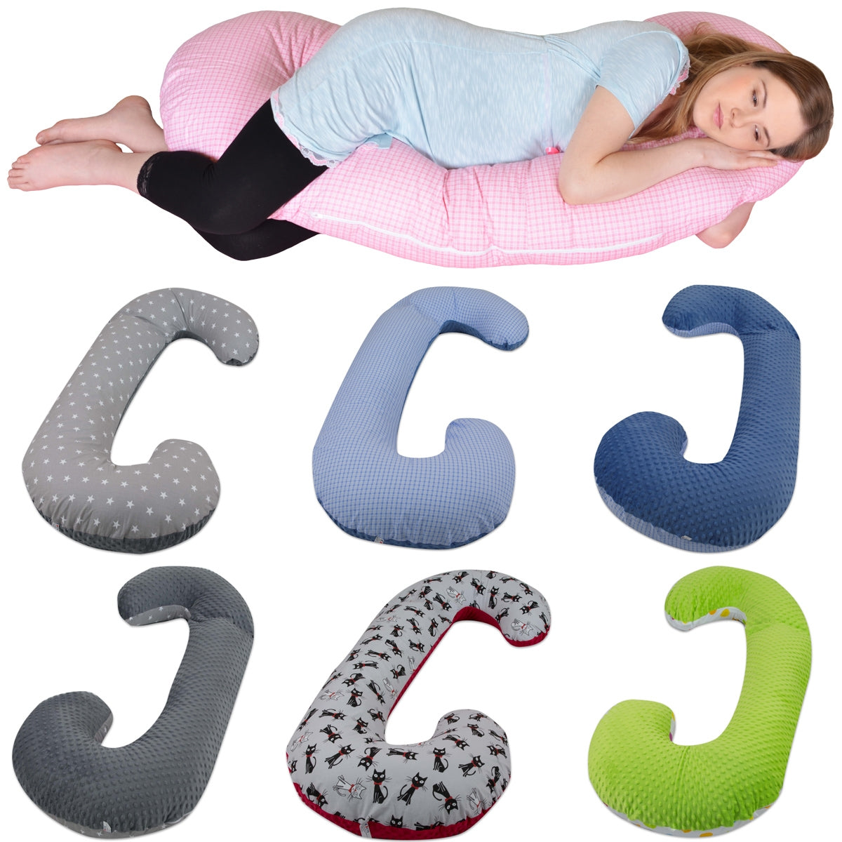 Velinda Multifunctional Pregnancy Pillow - Minky Fabric - Supportive