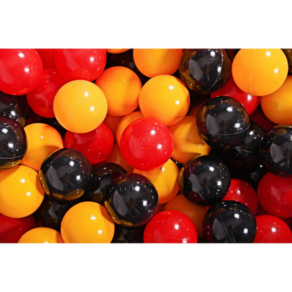 Round Ball Pit With 300 Balls, 90x40cm, Dark Grey, Cotton