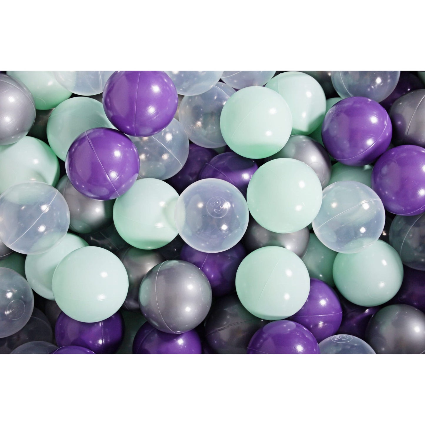 Round Ball Pit With 300 Balls, 90x40cm, Light Grey, Cotton