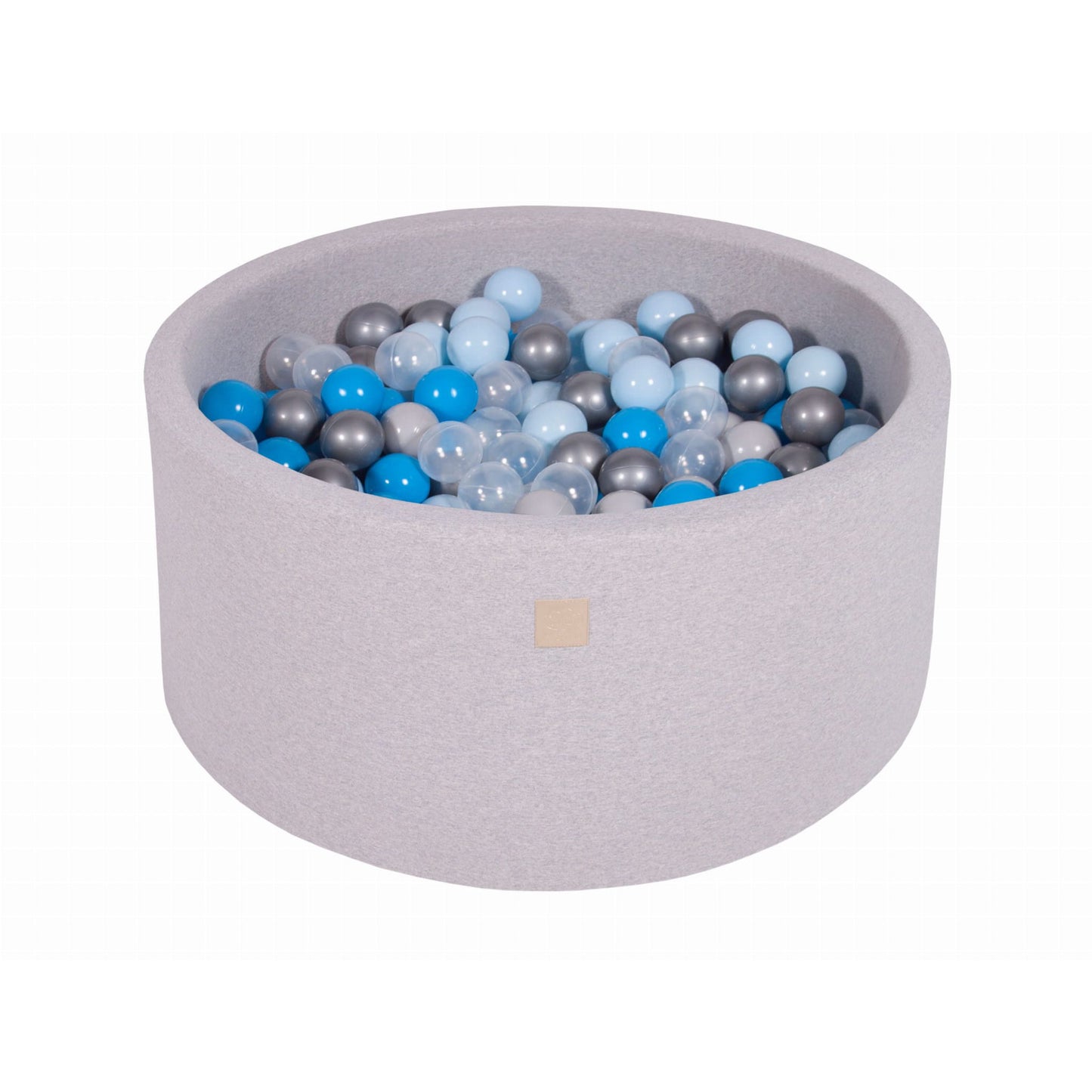 Round Ball Pit With 300 Balls, 90x40cm, Light Grey, Cotton