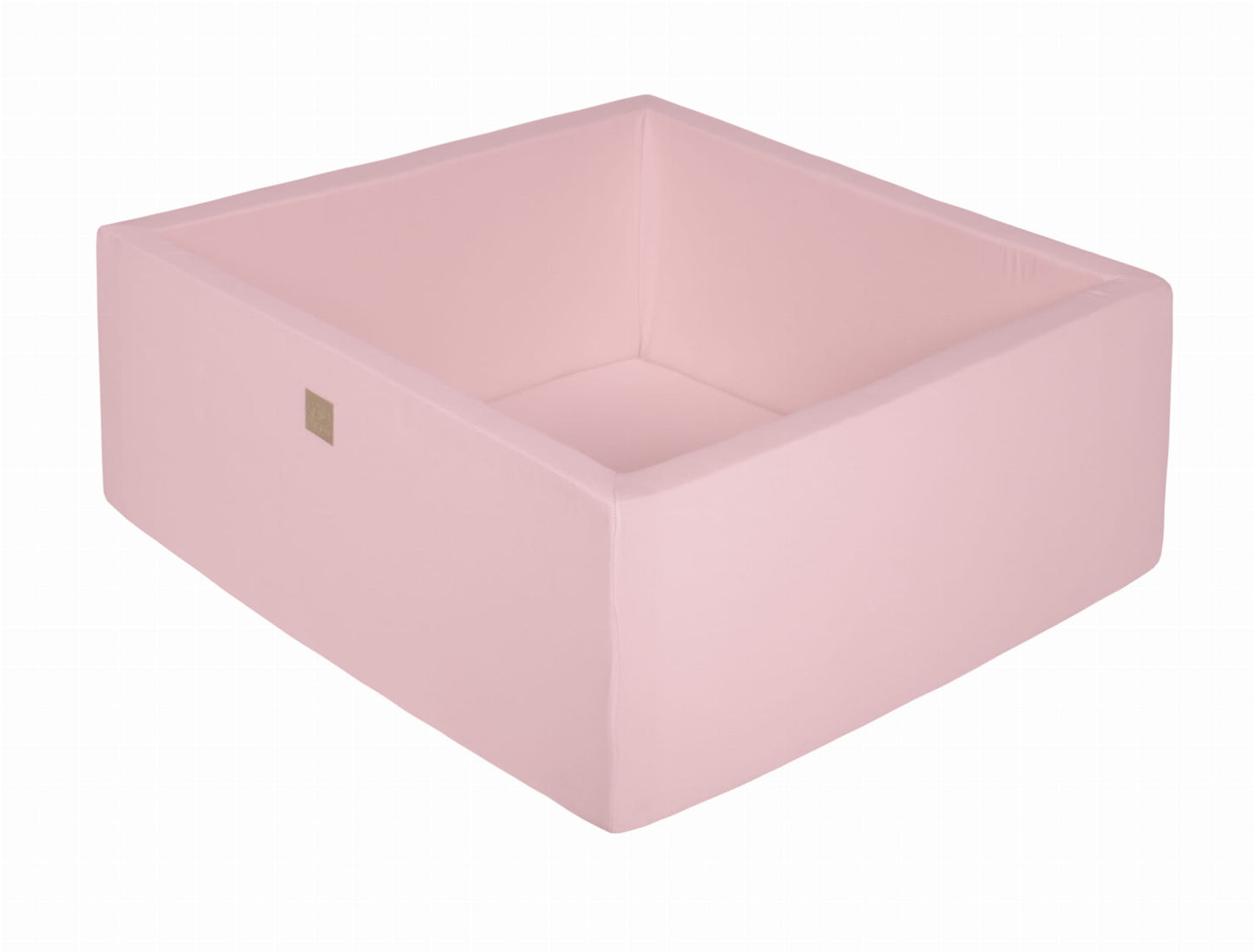 Square Ball Pit Without Balls, 90x90x40cm, Light Pink, Cotton