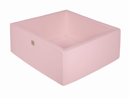 Square Ball Pit Without Balls, 90x90x40cm, Light Pink, Cotton