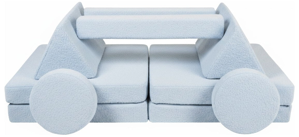 Bouclé Modular Kids Sofa, Foam Blocks