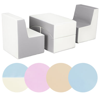 Kids Furniture Set: 2xarmchair + Lounger, Eco Leather