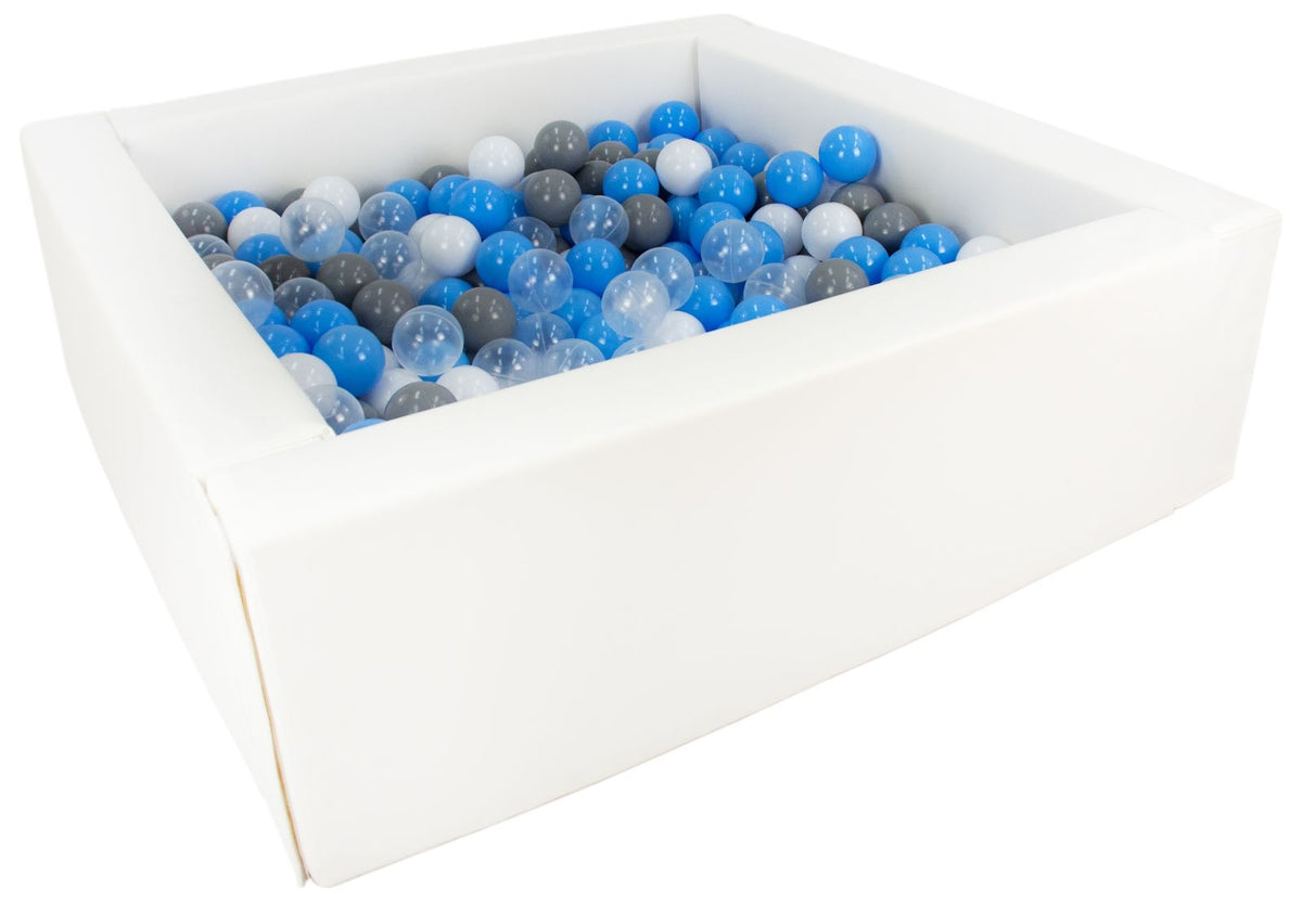 Square Eco-Leather Ball Pit with 300 Balls, 5 Elements