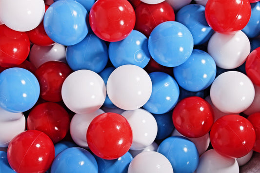 Soft Plastic Balls 7cm For The Ball Pit Certified Set 400pcs: Blue/Red/White