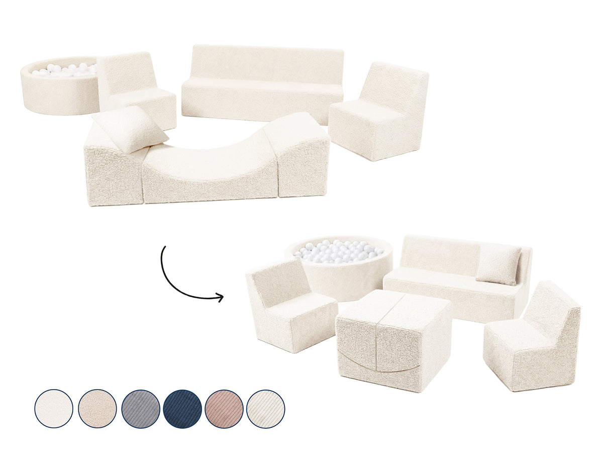 Kids Foam Sofa Set with Ball Pit for Hotels and Restaurants