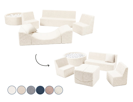 Kids Foam Sofa Set with Ball Pit for Hotels and Restaurants