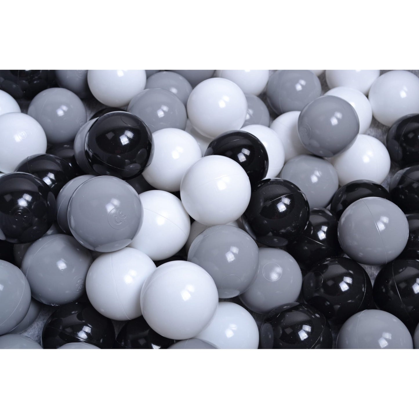 Foam Playset With Small Ball Pit Playground For Children With 100 Balls Certified, Velvet, Light Gray: Black/Gray/White