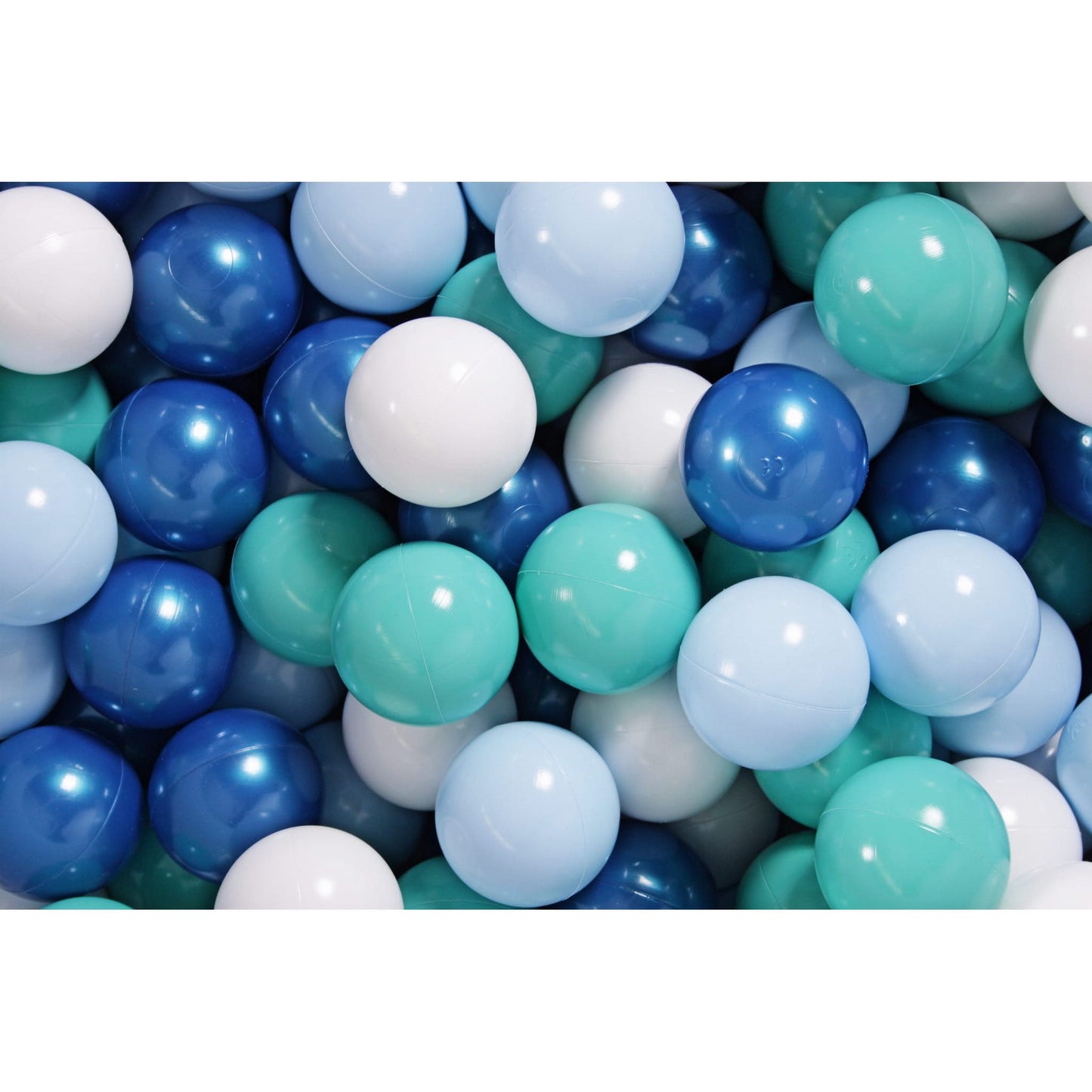 Foam Playset With Small Ball Pit Playground For Children With 100 Balls Certified, Velvet, Light Gray: Blue Pearl/Baby Blue/White/Turquoise