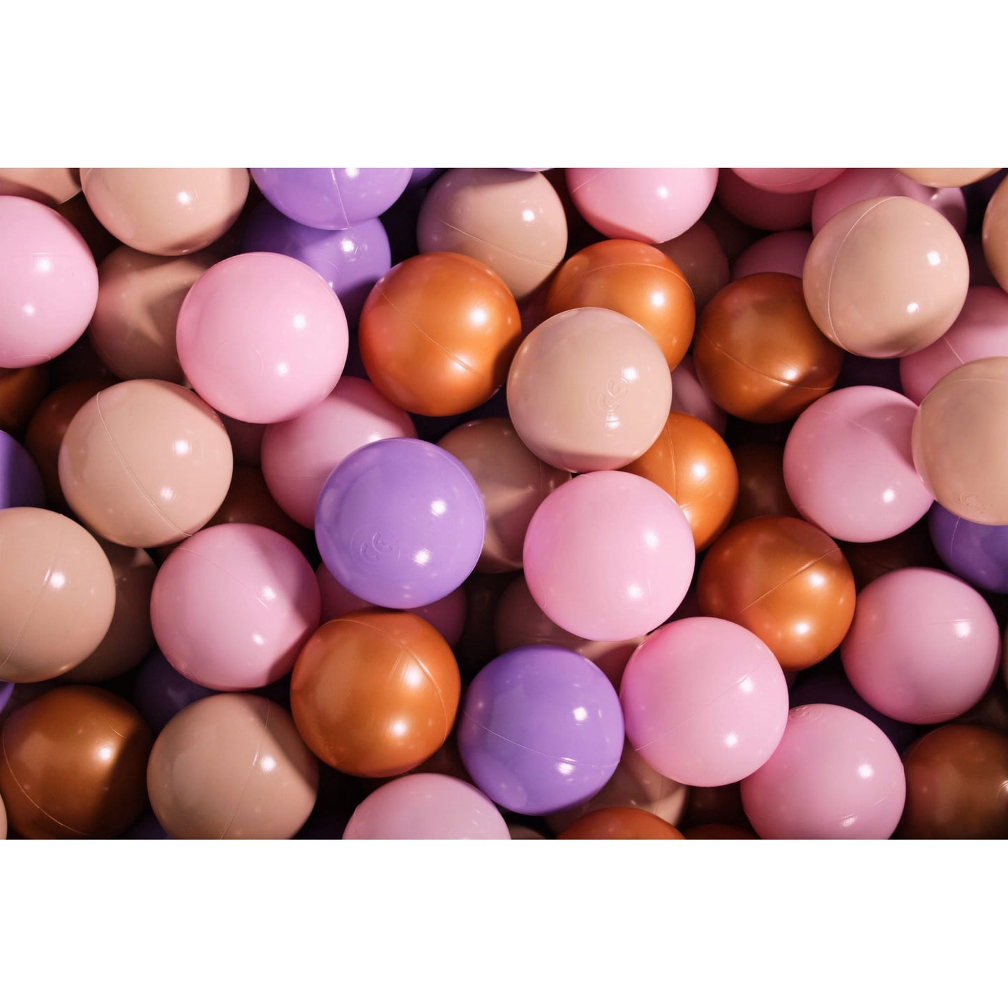 Foam Playset With Small Ball Pit Playground For Children With 100 Balls Certified, Velvet, Light Pink: Beige/Lilac/Pastel Pink/Gold