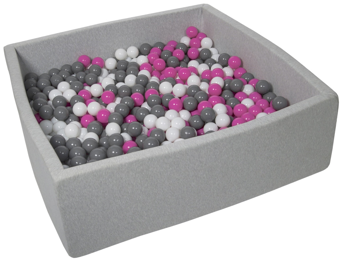 Velinda Soft Jersey Ball Pit with 900 Balls - 110x110cm - Baby & Kids Play Gift