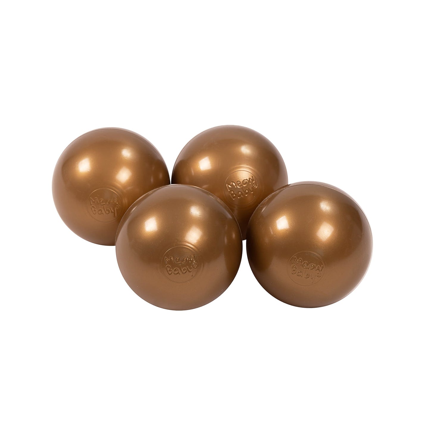 Soft Plastic Balls 7cm For The Ball Pit Certified 50 Pcs, Platinum Gold