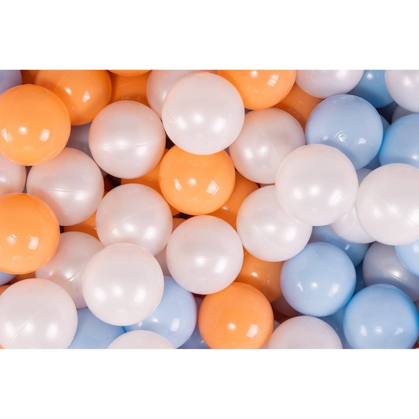 Foam Playset With Small Ball Pit Playground For Children With 100 Balls Certified, Velvet, Light Gray: Baby Blue/White Pearl/Peach