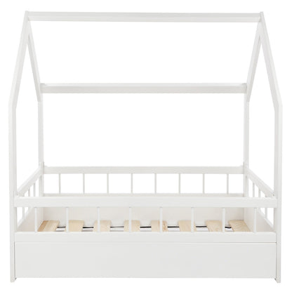 Velinda Scandinavian Kids Bed - Pine Wood, 120cm Height - Play & Sleep - Fits 80x160cm Mattress