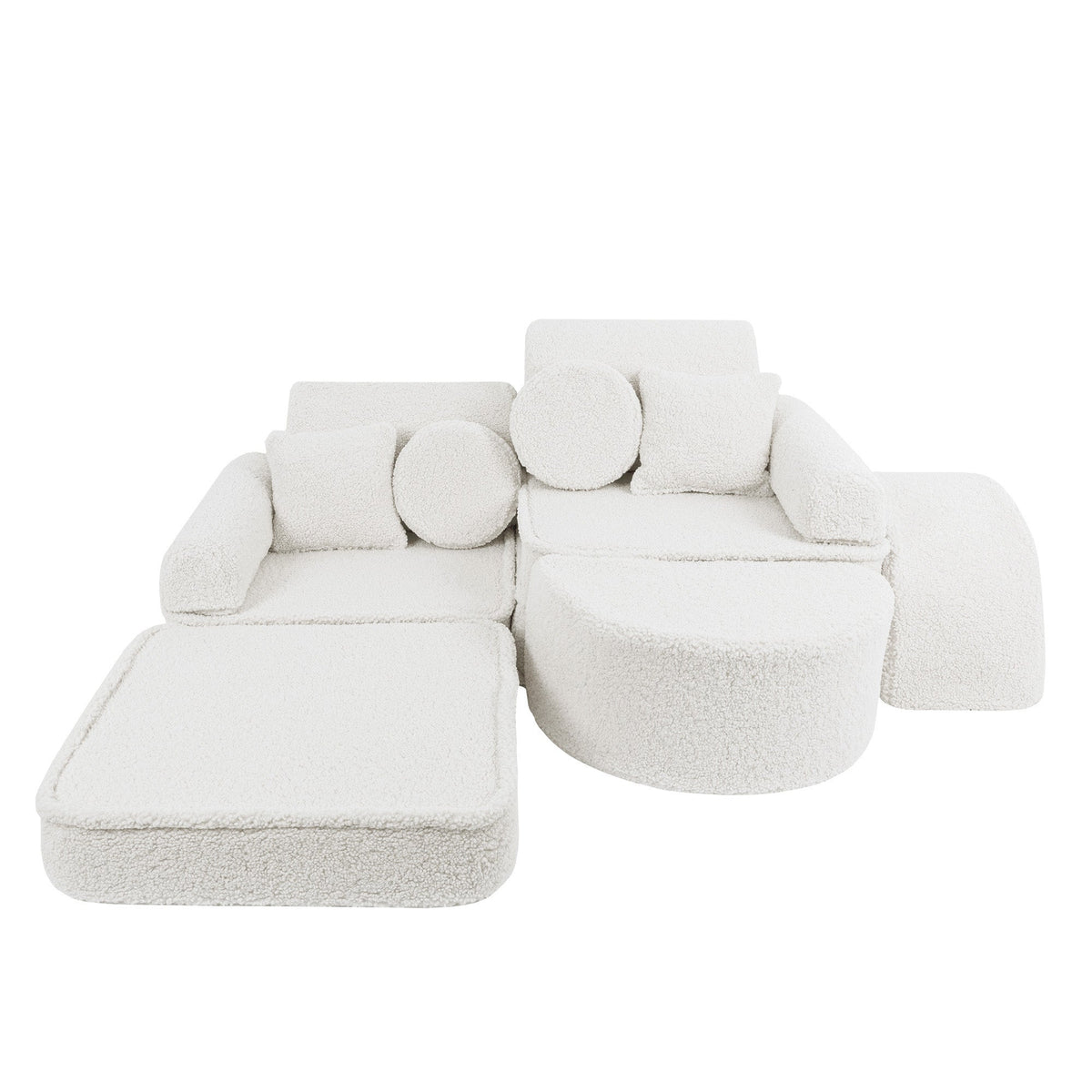 Bearly Pocket Max Kids Sofa, Off White