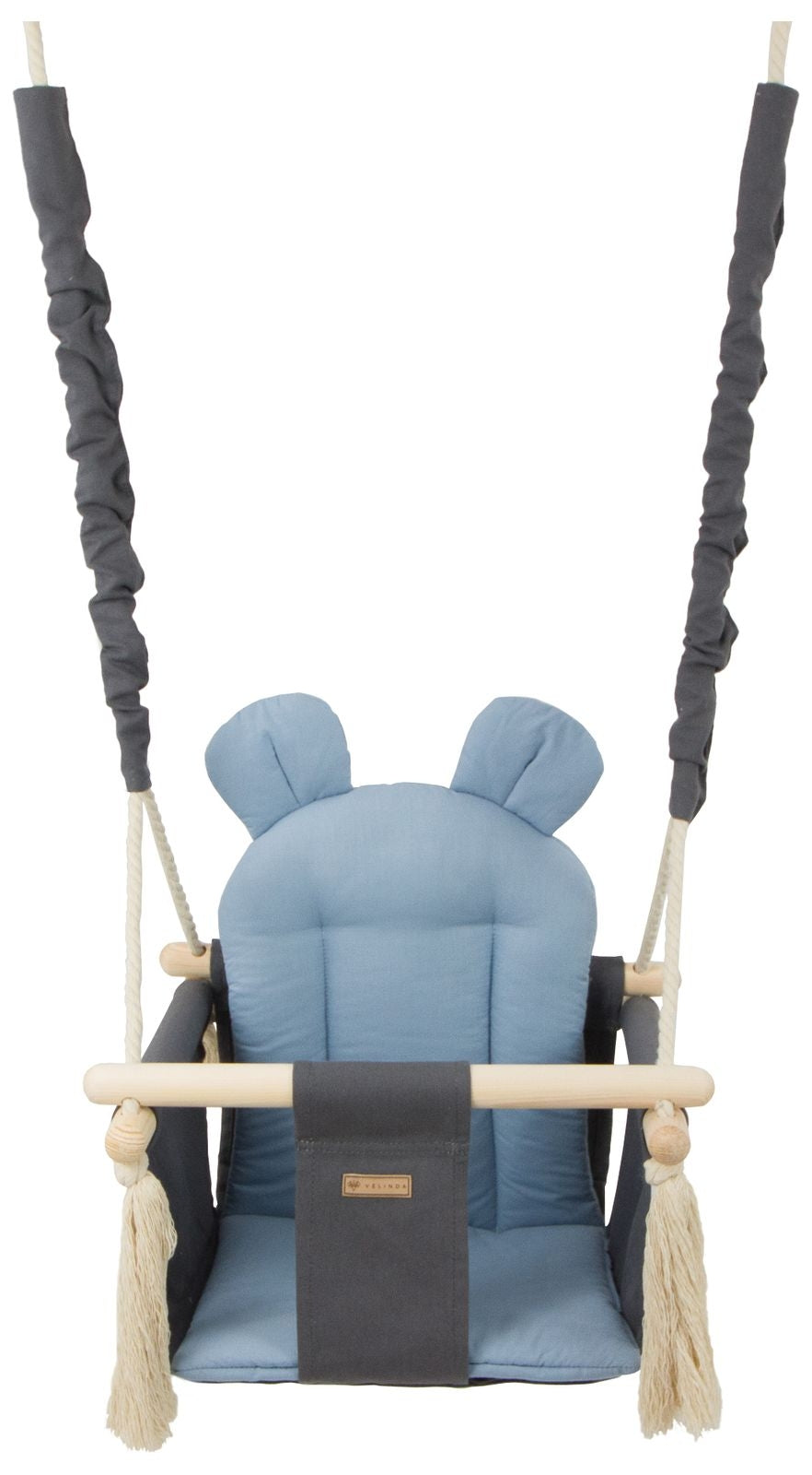 Velinda Kids Swing - Soft Cotton Seat - Indoor/Outdoor - Handmade