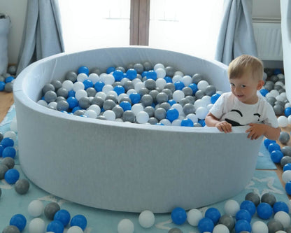 Velinda Soft Jersey Ball Pit with 900 Balls - 125cm Diameter, Baby & Kids Play Gift