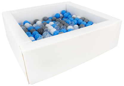 Square Eco-Leather Ball Pit with 200 Balls, 5 Elements