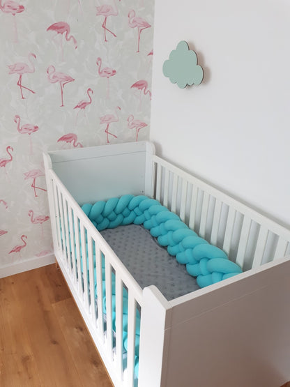 Baby Cot Bumper, Knot Cushion Approx 3,2m