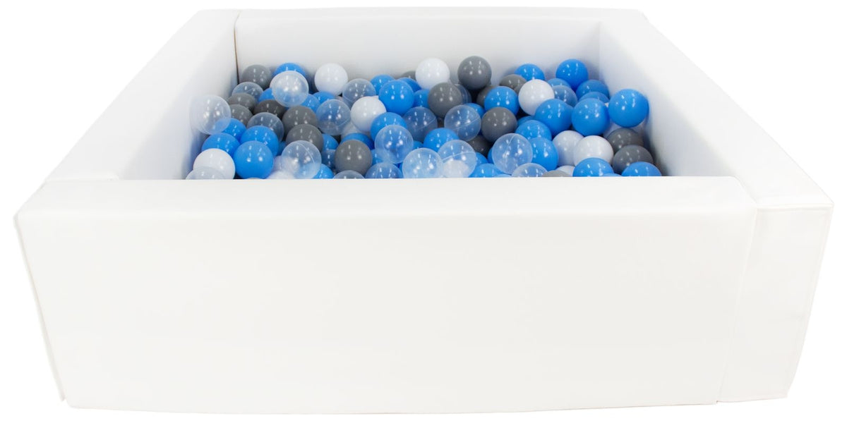 Square Eco-Leather Ball Pit with 300 Balls, 5 Elements