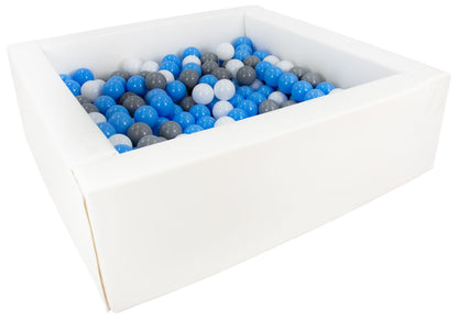 Square Eco-Leather Ball Pit with 300 Balls, 5 Elements