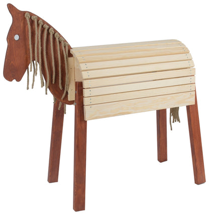 Velinda Wooden Horse Toy - Handmade - Stable - for Ages 3+ - Max Load 100kg