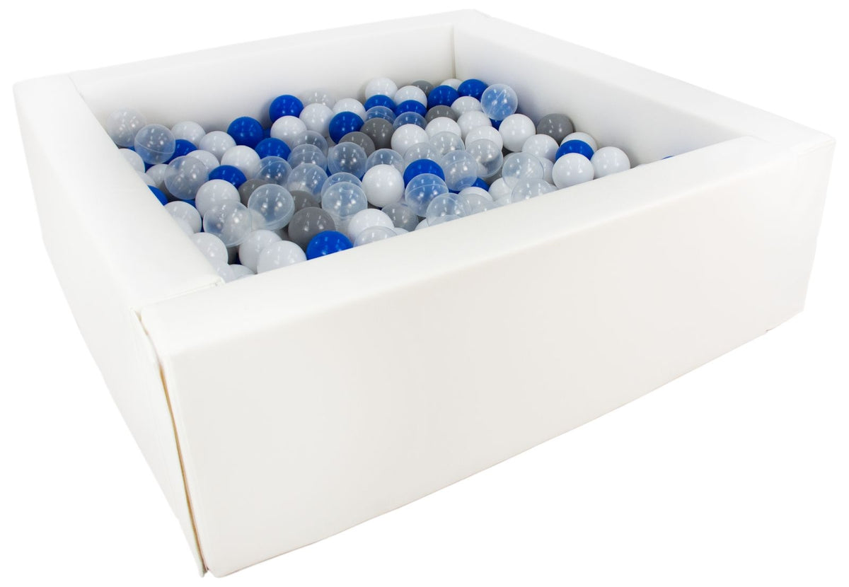 Square Eco-Leather Ball Pit with 300 Balls, 5 Elements
