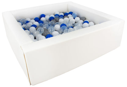 Square Eco-Leather Ball Pit with 300 Balls, 5 Elements