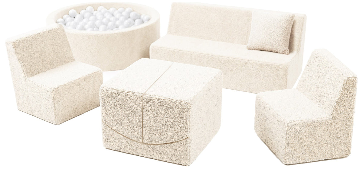 Kids Foam Sofa Set with Ball Pit for Hotels and Restaurants