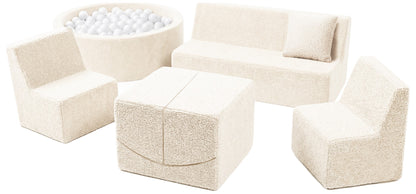 Kids Foam Sofa Set with Ball Pit for Hotels and Restaurants