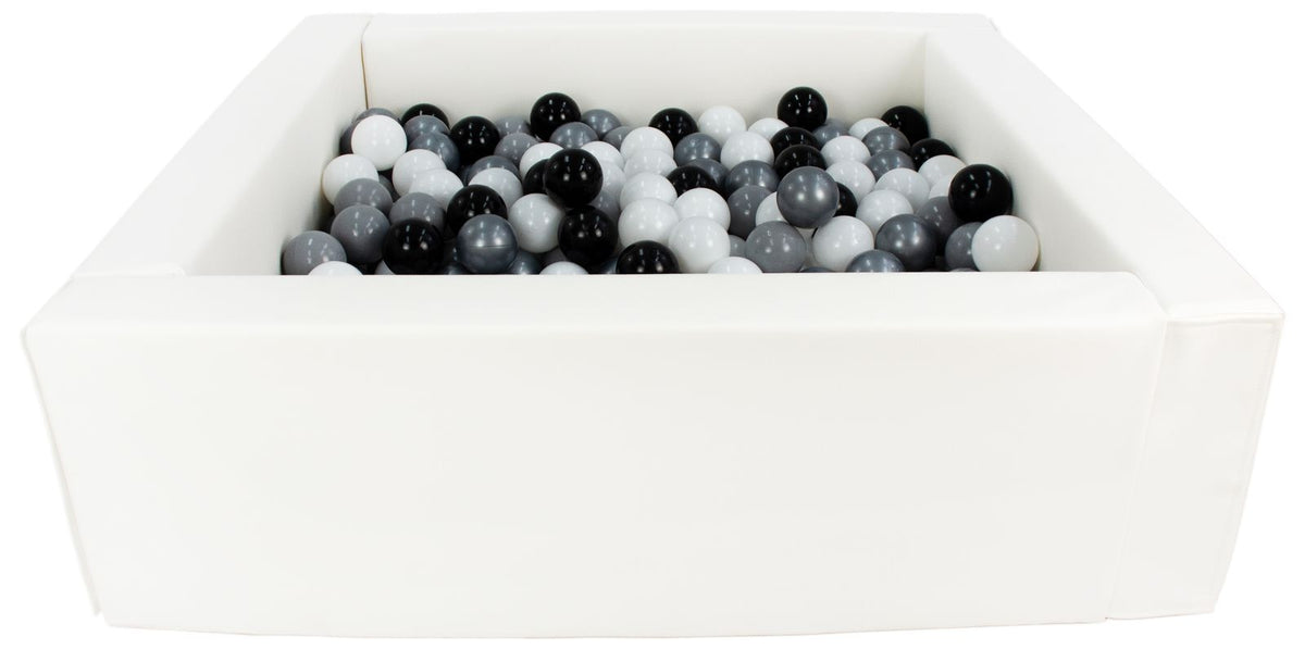 Square Eco-Leather Ball Pit with 300 Balls, 5 Elements