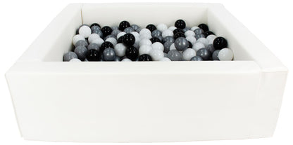 Square Eco-Leather Ball Pit with 300 Balls, 5 Elements
