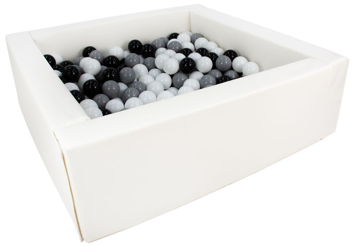Square Eco-Leather Ball Pit with 300 Balls, 5 Elements