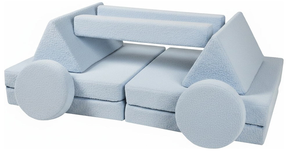 Bouclé Modular Kids Sofa, Foam Blocks