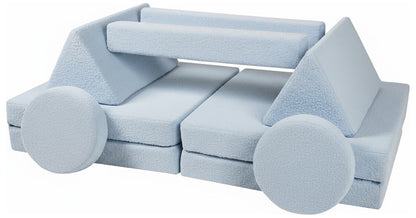 Bouclé Modular Kids Sofa, Foam Blocks
