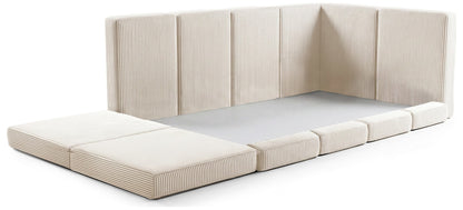 Modular Montessori Floor Bed with Mattress - Soft Foam