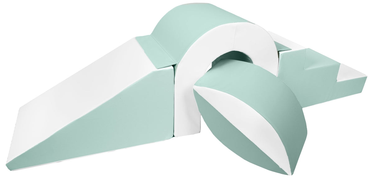 The Bridge Climbing Set - Soft Play, Indoor/Outdoor Fun, Kids Toy - White, mint