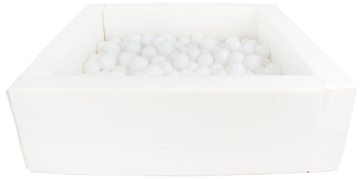 Square Eco-Leather Ball Pit with 200 Balls, 5 Elements