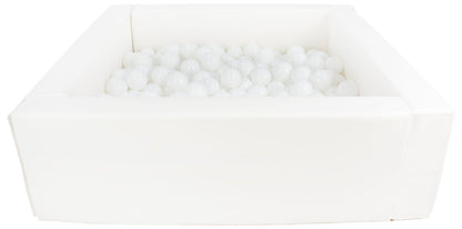 Square Eco-Leather Ball Pit with 200 Balls, 5 Elements