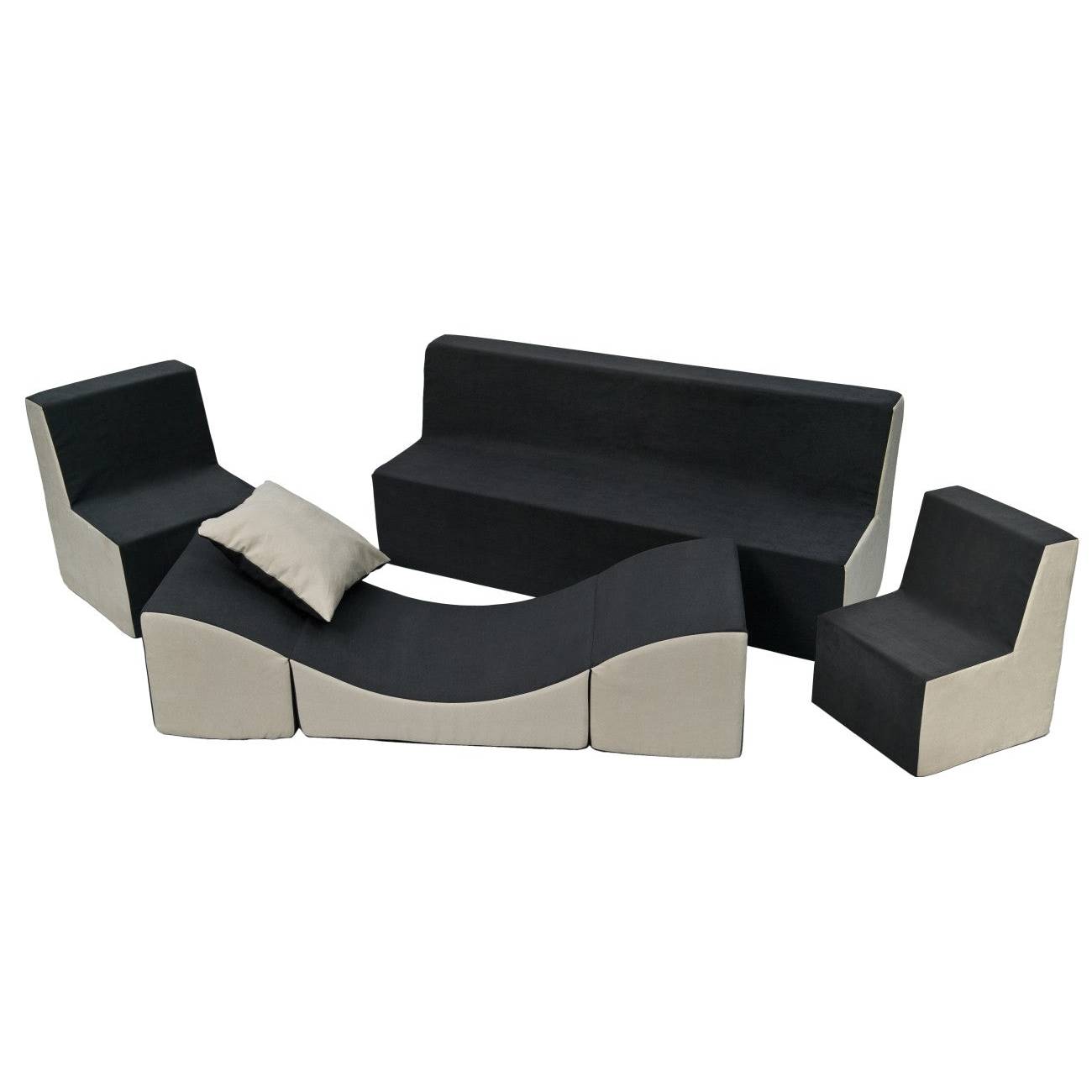 Velinda Kids' Room Seating Set - 2 Chairs - Sofa & Chaise Lounge