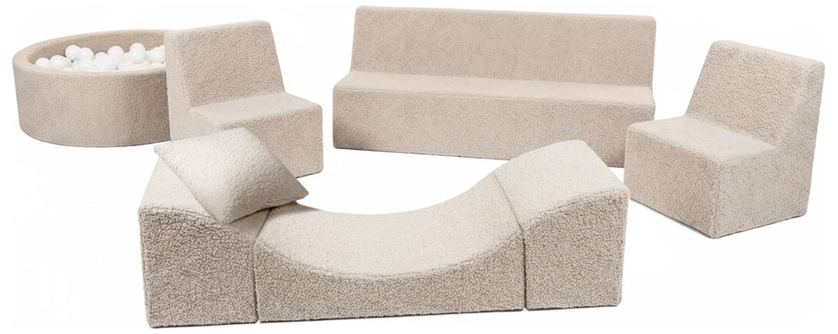 Kids Foam Sofa Set with Ball Pit for Hotels and Restaurants