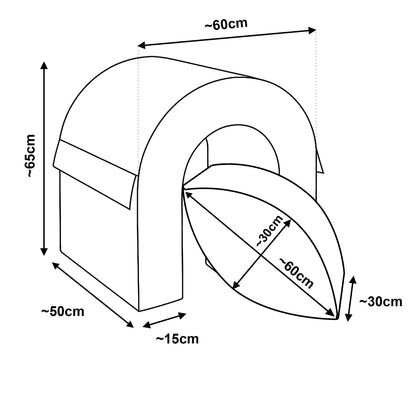 Velinda Foam Tunnel Set, 2 Large Blocks