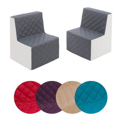 Kids Furniture Set: 2xarmchair, Eco Leather Quilted
