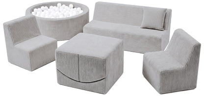 Kids Foam Sofa Set with Ball Pit for Hotels and Restaurants