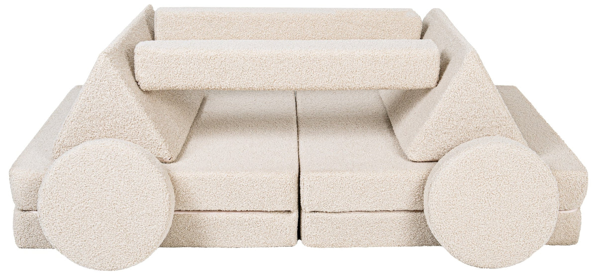 Bouclé Modular Kids Sofa, Foam Blocks